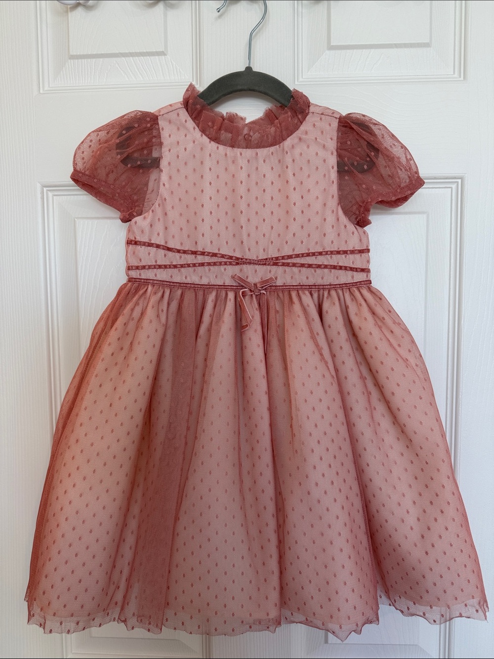 Janie & Jack Girls Dusty Rose Tulle Party Dress